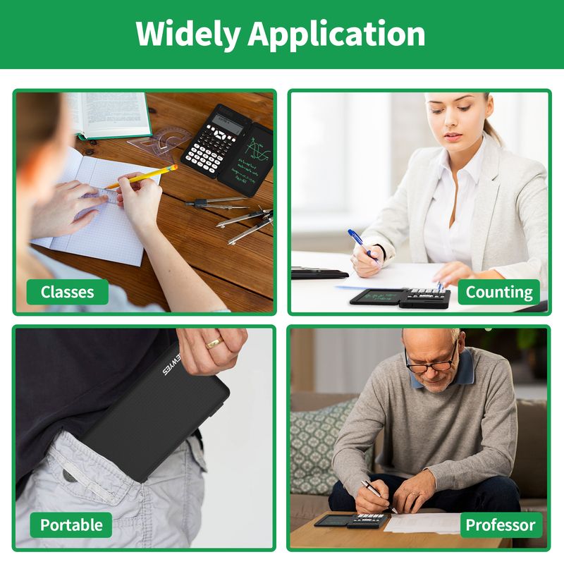 Scientific Calculator With Writing Tablet 991MS 349 Functions Engineering Financial Calculator For School Students Office 2022_voghion.com