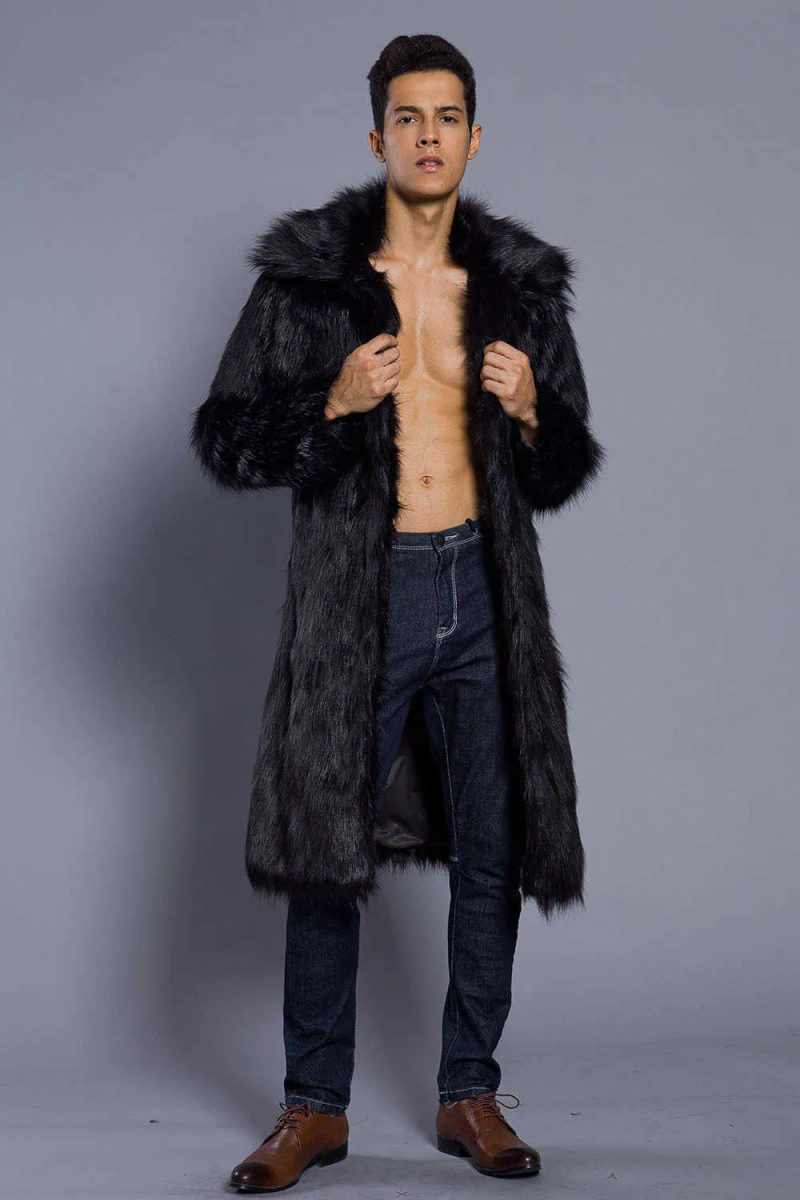 2018 herbst Winter Neue männer Quadrat Kragen Faux Nerz Pelz Langen Mantel High-grade Mann Komfortable Dicke Warme windjacke_voghion.com