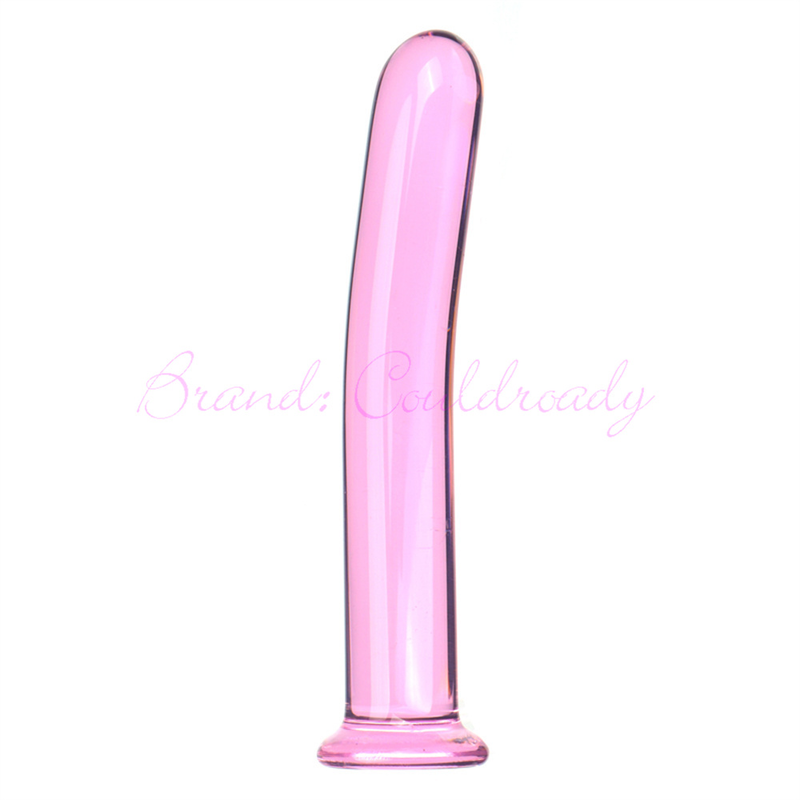 Vetro rosa Pyrex Dildo lungo artificiale cristallo nero falso plug anale massaggiatore prostatico giocattolo del sesso per adulti G_voghion.com