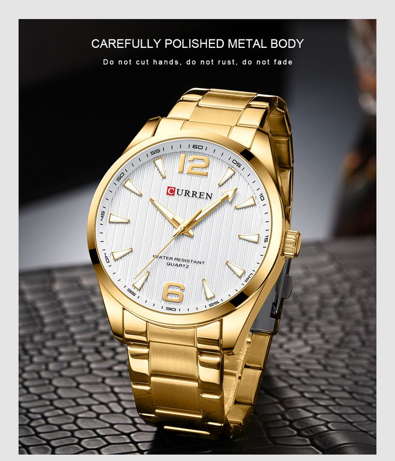 Klassische, wasserdichte Herrenuhr mit großem, rundem Zifferblatt, Edelstahlarmband und minimalistischem Design für Business und Freizeit_voghion.com