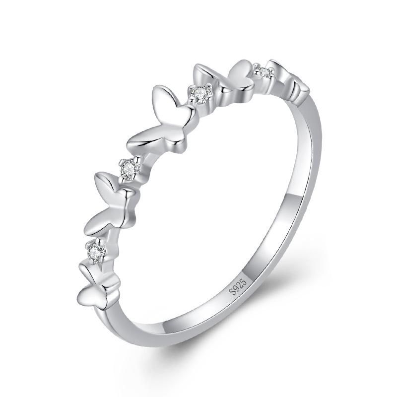Tancise Classic Zircon Silver Ring Ladies Jewelry Wedding Promise Party Gift_voghion.com