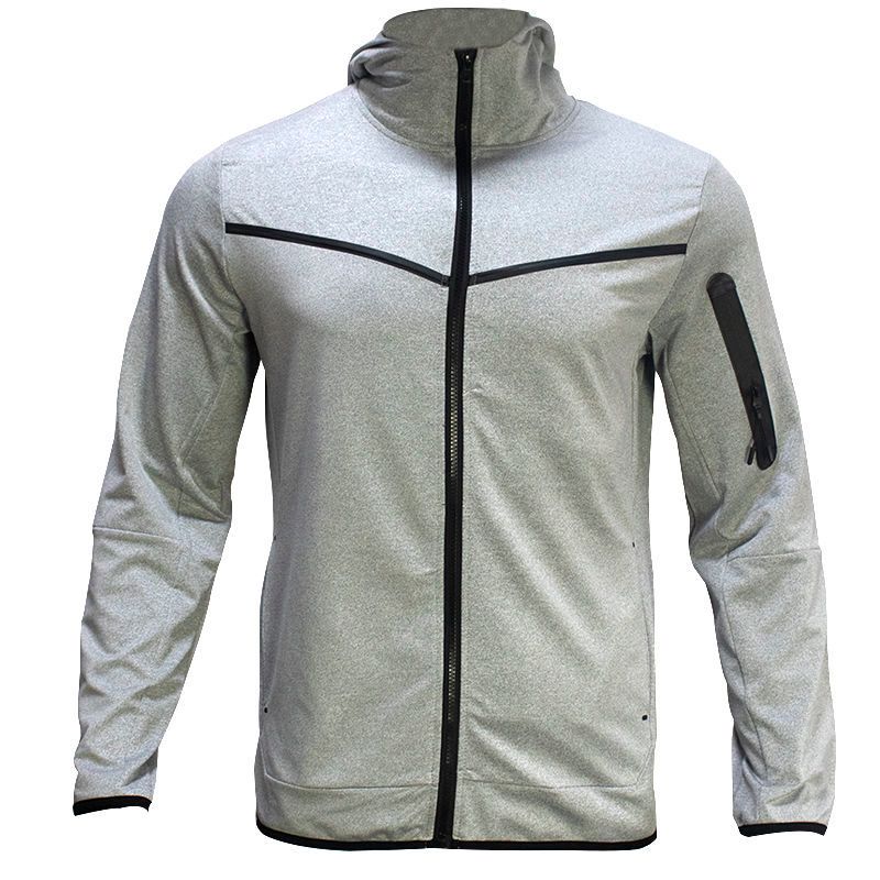 Lente en herfst complete set heren sportjas sweatshirt mouwen lange broek contrasterende cardigan capuchon los pak_voghion.com