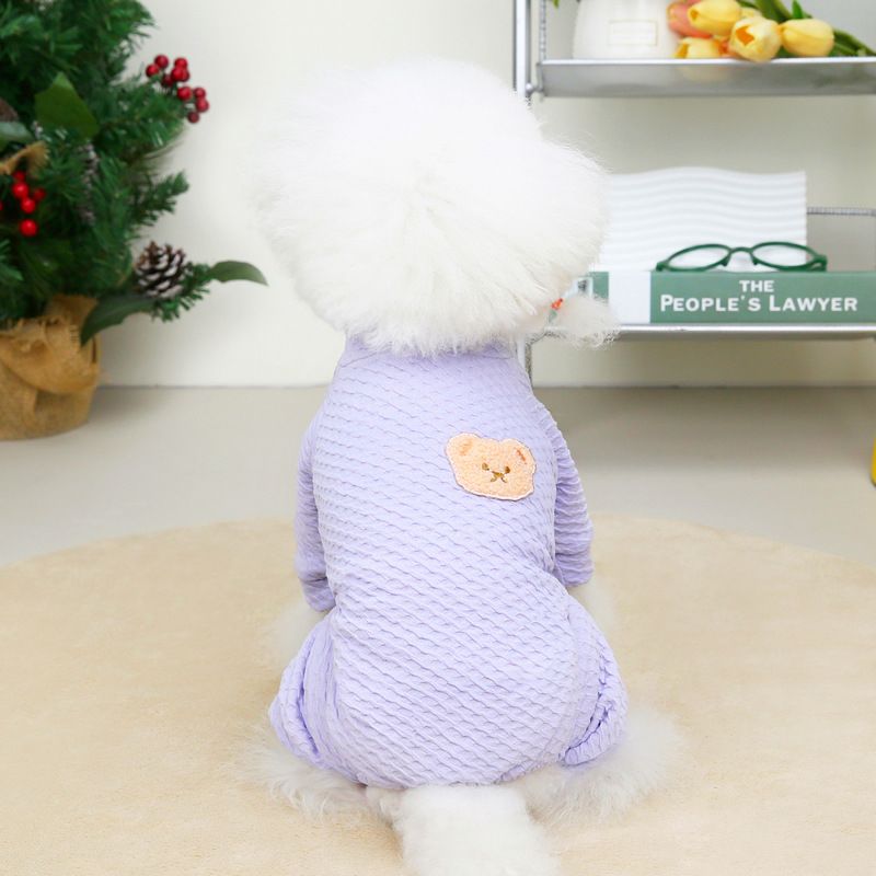 Pet clothing, autumn and four legged teddy dog pet clothes, winter 22 bubble bear home clothes_voghion.com