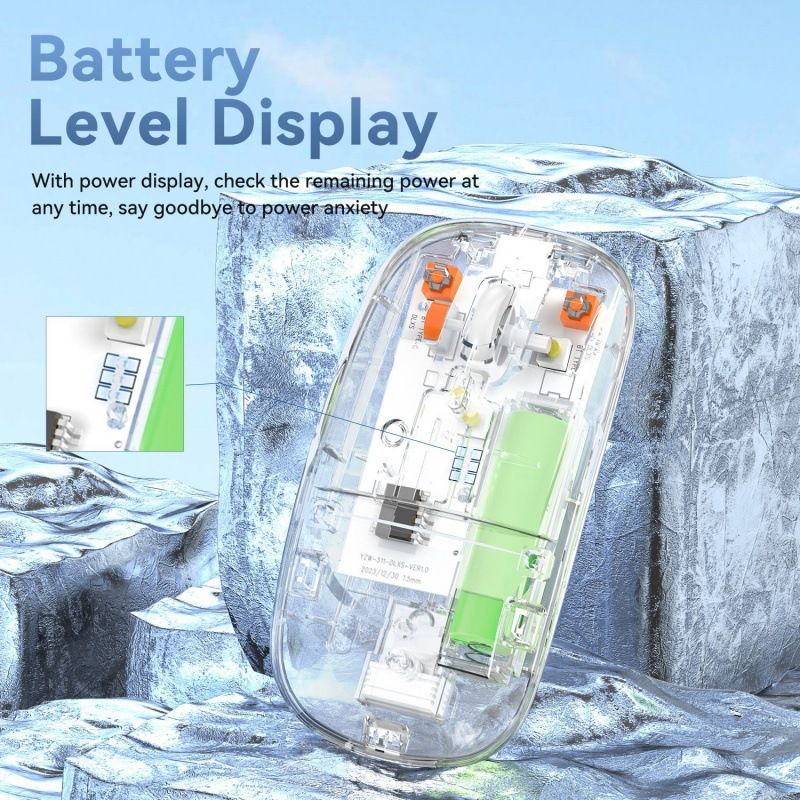 Unbeatable Quality Transparent Dual-mode Mouse, Rechargeable Tablet, Laptop, Desktop Computer, Universal Silent Office Gaming Mouse_voghion.com