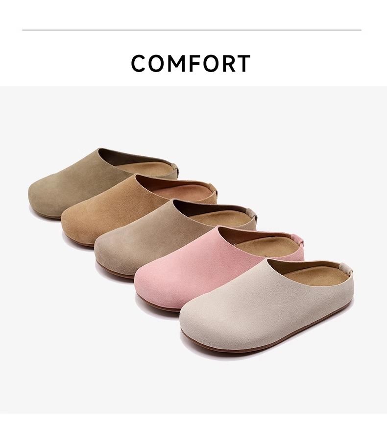 Women's Slip-On Clogs - Soft Suede Upper, Lightweight & Breathable, Comfortable Rubber Sole, Casual Boho Shoes For Women_voghion.com