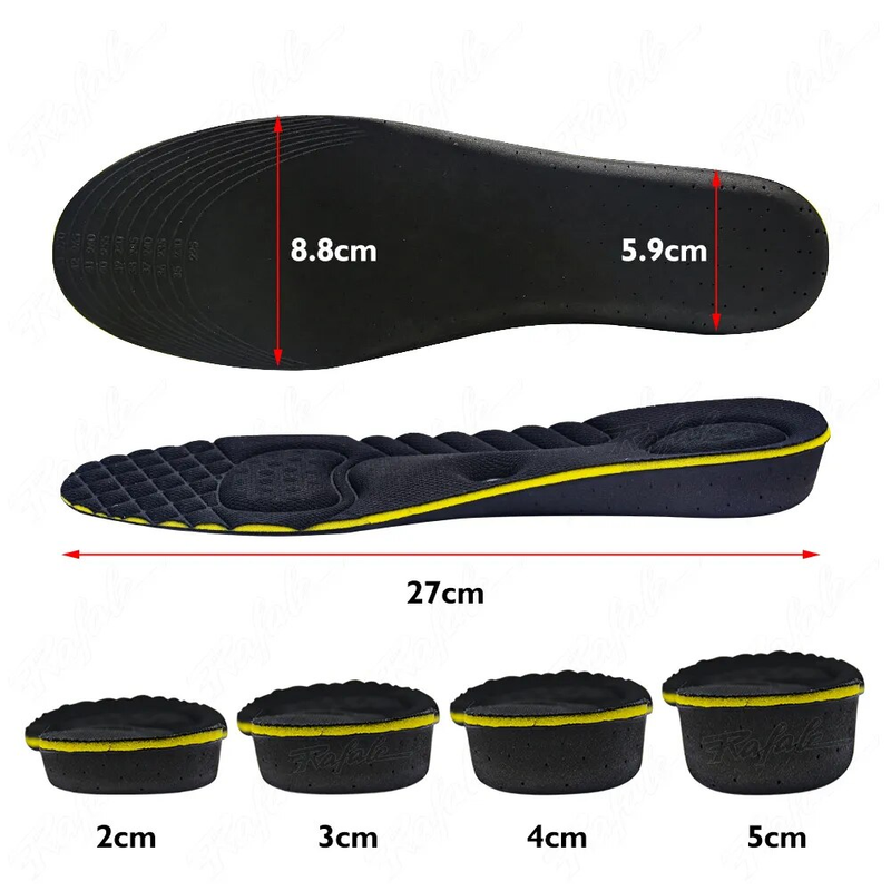 Increae Inole Cuhion 2-5 cm Mıknatıs Maage Görünmez Yükseklik Kaldırma Ayarlanabilir Kesim Ayakkabı Topuk Atıl Uzun Destek_voghion.com