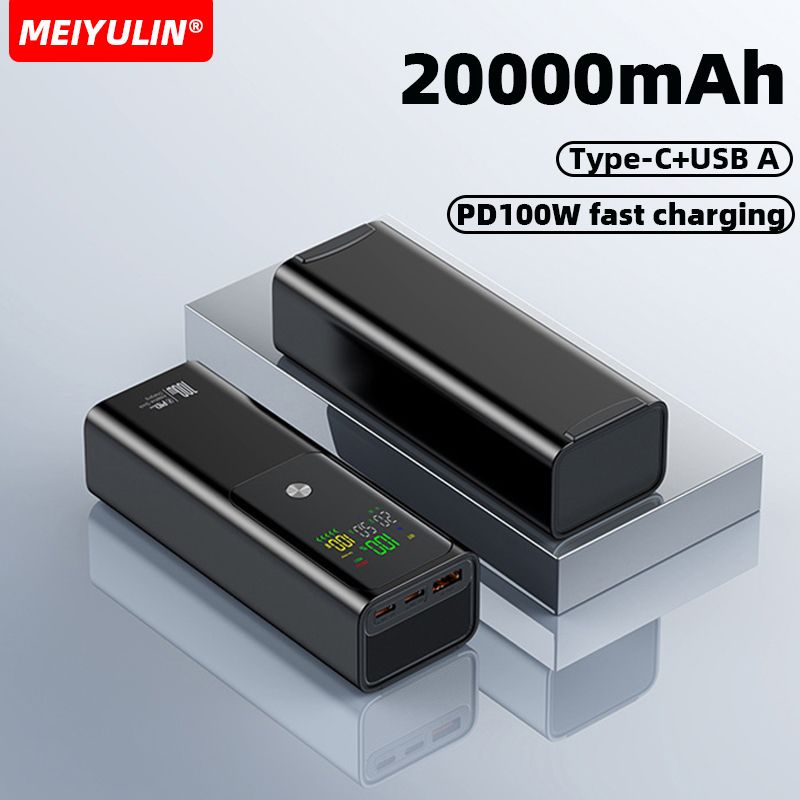 20000 MAh Large Capacity Power Bank Portable PD100W USB Fast Charging Mobile External Battery For IPhone 16 Samsung_voghion.com