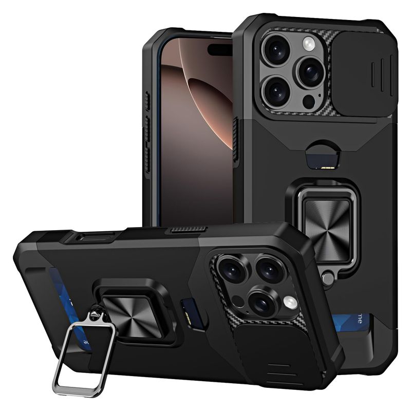 θήκη για iphone 16 15 14 13 12 11 pro max xs slide θήκη κάρτας κάμερας βαρέως τύπου προστατευτικός δακτύλιος μαγνητική βάση στήριξης θωράκιση κάλυψη_voghion.com