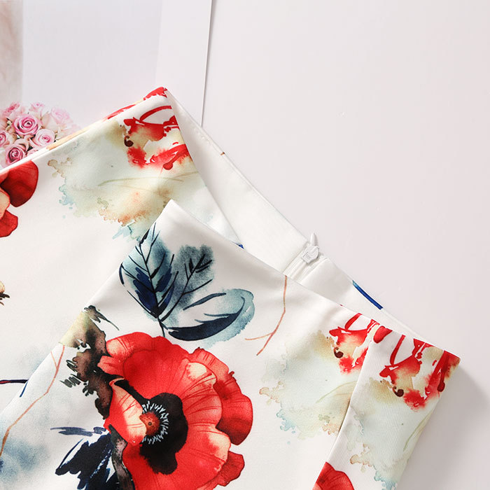 Moteriškas LOVE raštuotas pieštuko formos sijonas_voghion.com