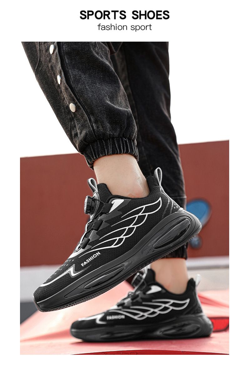 Sports running casual increase rotary buckle small white soft sole cushioned daddy all fashion shoes_voghion.com