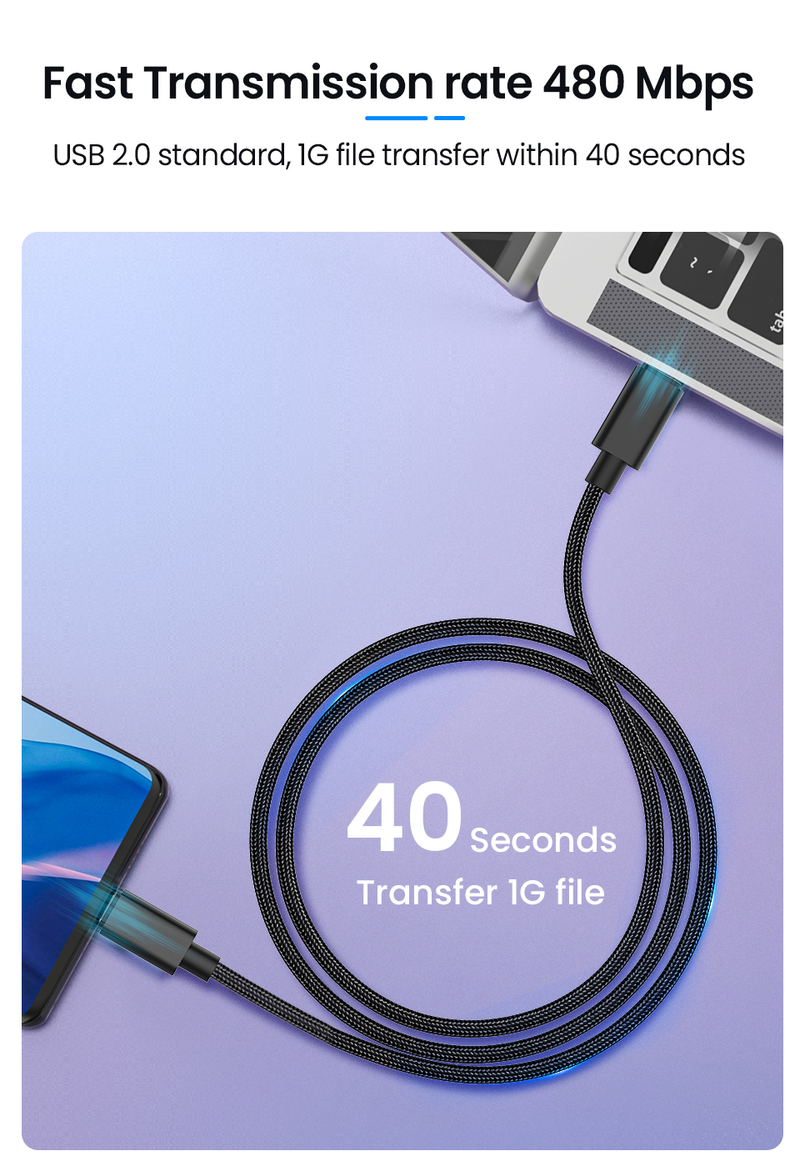 PD 60W USB Type C til USB C-kabel for Samsung Huawei Xiaomi QuickCharge mobillader 5A hurtiglading datakabel_voghion.com