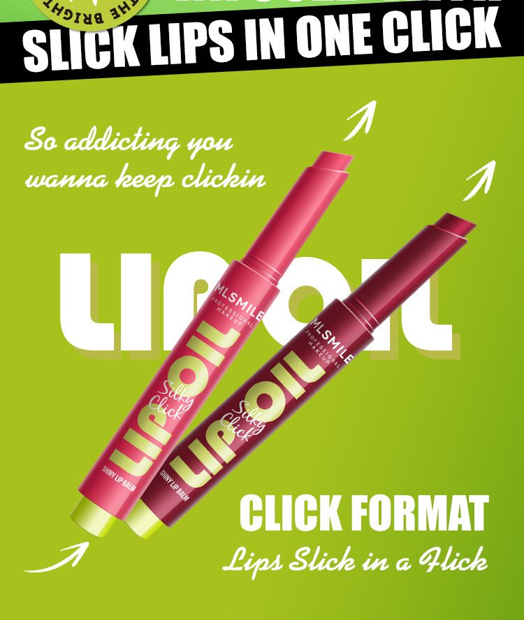 MLSMILE 9 - Color Push - Button Lipstick - Hydrating, Glossy, Mirror Shine, Dewy Plump | Solid Lip Balm + Lip Gloss Hybrid For Moisturized Lips_voghion.com