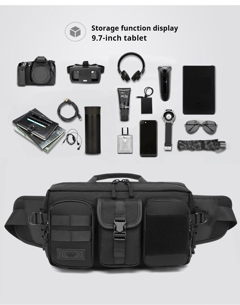 Taktik Omuz Çantası Erkek Askeri Omuz Sırt Çantası, Pratik EDC Çantası, Atıcılık, Seyahat, Açık Hava Sporları için Gizli Taşıma Omuz Çantası_voghion.com
