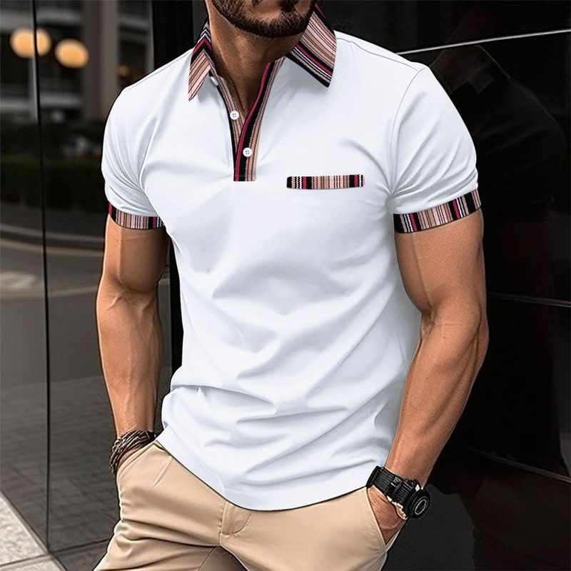 New Summer Fashion Button Polo Summer 3d Printed White Golf Short Sleeve Polo Business Casual Polo Streetwear Men Polo Shirt_voghion.com