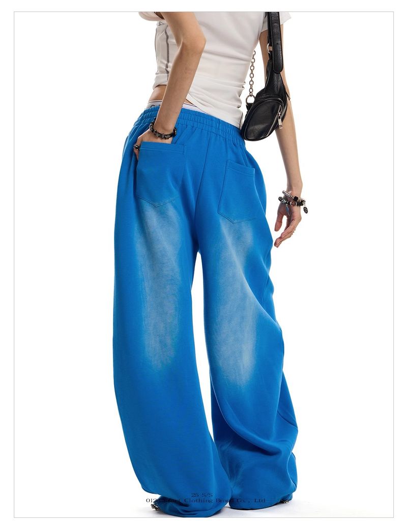 Pantalon décontracté vintage en coton délavé pour homme, coupe décontractée, jogging streetwear, entrejambe bas, tissu respirant, pantalon rétro à jambes larges (S-XXL)_voghion.com