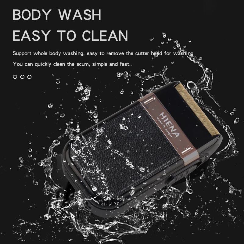 Elektrischer 2-Blatt-Bartschneider mit Kolbenfunktion für den Haushalt, USB-Aufladung, IPX4-Rasierer_voghion.com