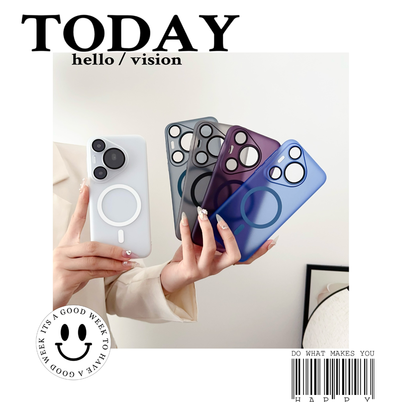 Ultradünne PC Ice Fog-Telefonhülle für Huawei Pura 70 Mate 60 Pro Ultra Magnetic für Magsafe Wireless Charge Hard Cover_voghion.com