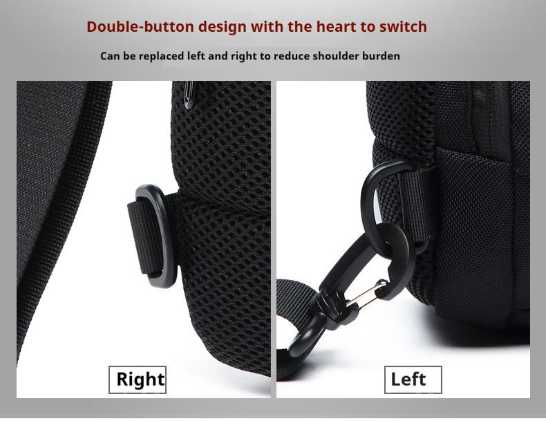 OZUKO Sling hátizsák USB lopásgátló férfi mellkasi táska alkalmi válltáska_voghion.com