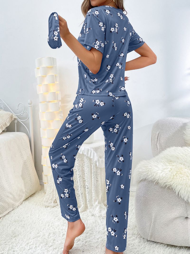 Vrouwen Slaapmode Melk Zijde Thuis Kleding Vrouwen Zomer Dunne Cartoon Print Korte Mouw Lange Broek Kan Buiten Worden Gedragen_voghion.com