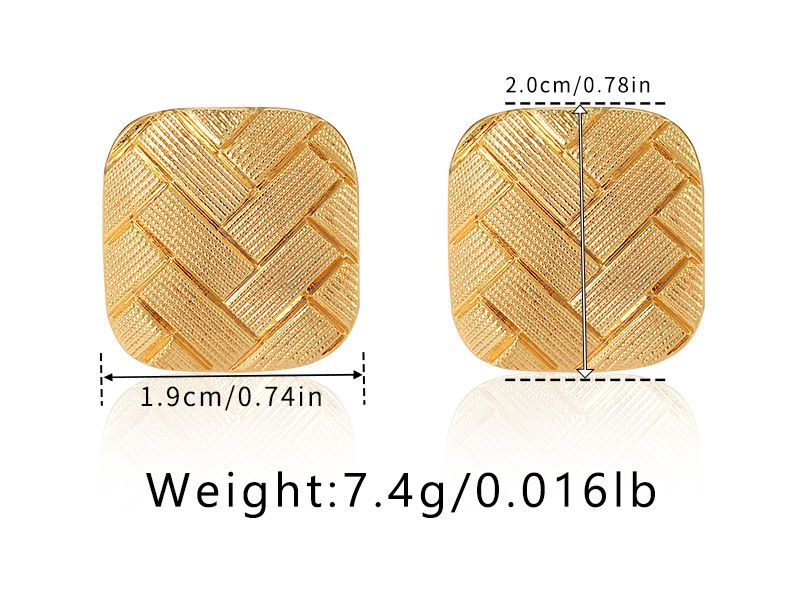 Orecchini di design con conservazione del colore di nicchia della serie Heavy Industry, personalità esagerata, placcati in rame con vero oro K_voghion.com