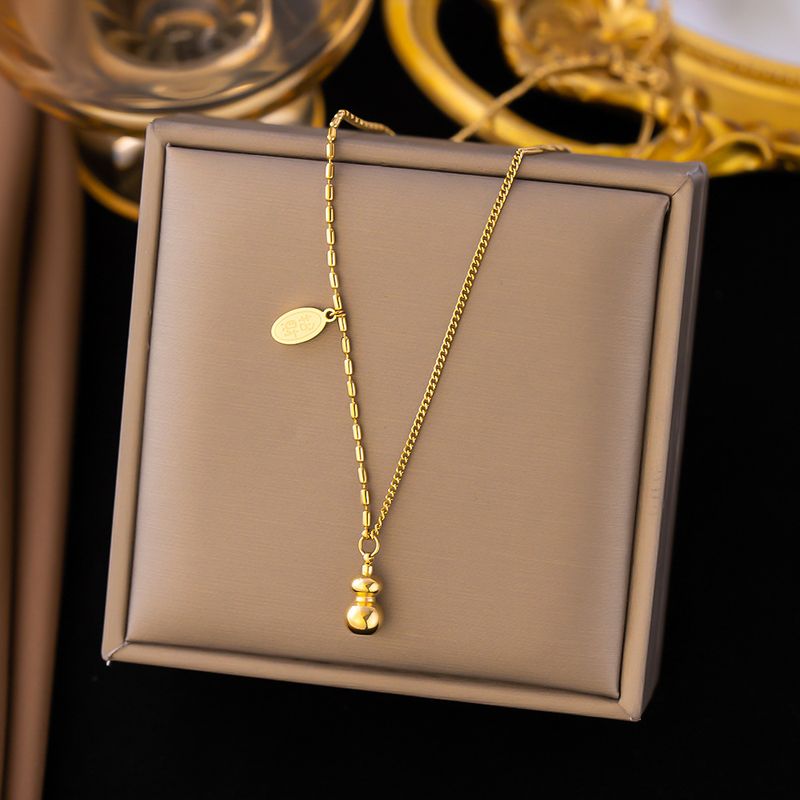 2023 Nuovo da Giappone e Corea del Sud in acciaio al titanio Lucky Round Brand Minority Gourd Pendant Foot Chains per donna_voghion.com