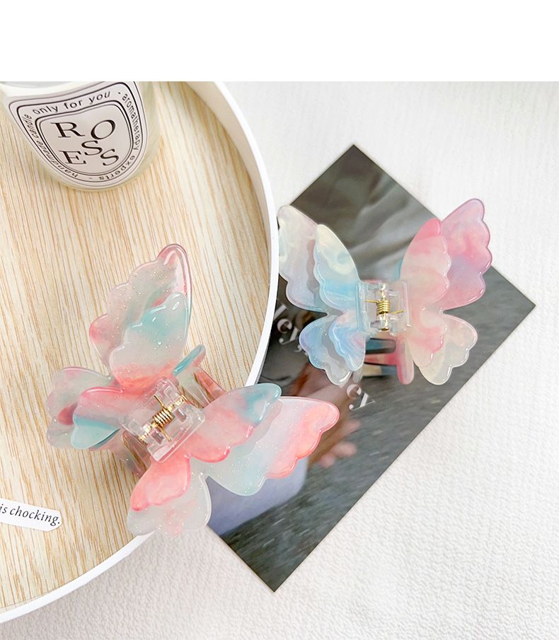 Fermaglio per capelli a forma di farfalla a doppio strato, stile autunno francese, nuovo, di alta qualità, che cambia colore, accessori per capelli freschi e dolci, per donne_voghion.com