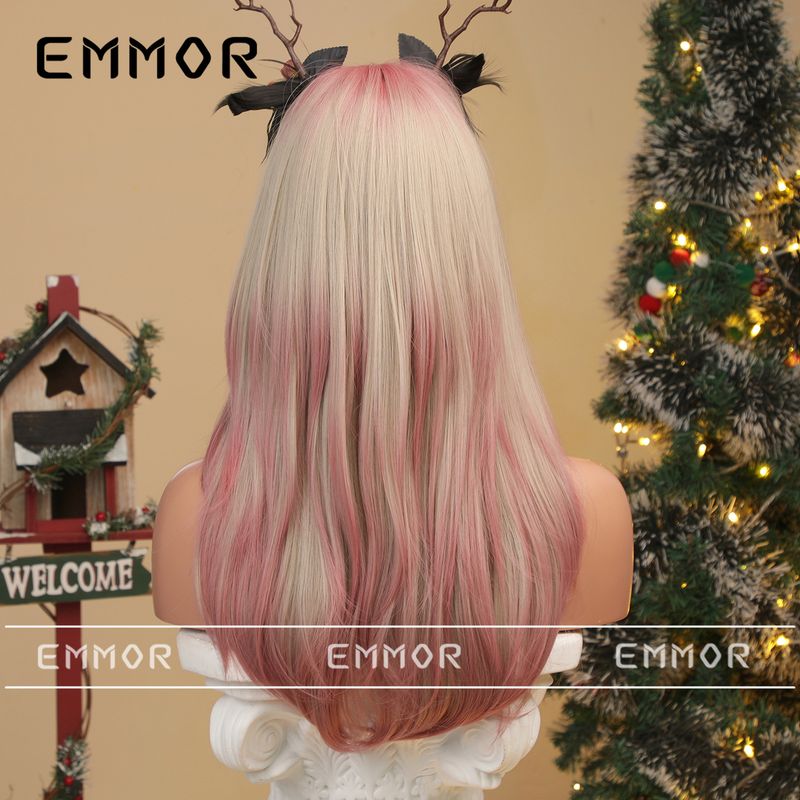 Parrucca colorata per cosplay di Halloween di Natale Qi Bangs parrucca corta riccia bobo acconciatura completa_voghion.com