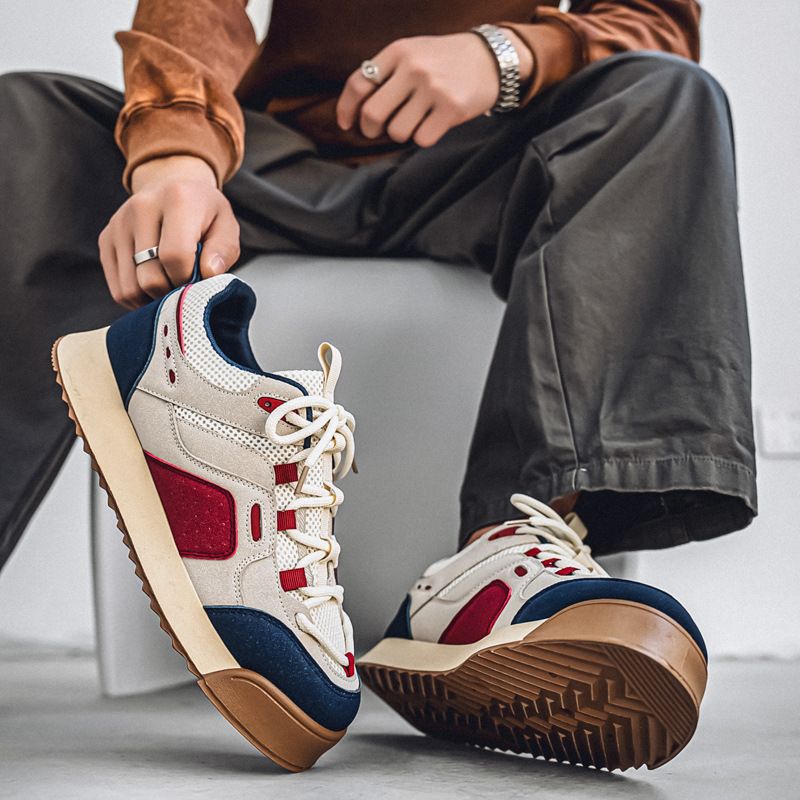 Baskets style Harajuku coréen Agan pour hommes, chaussures décontractées, grande taille, tendance, printemps et automne 2025_voghion.com