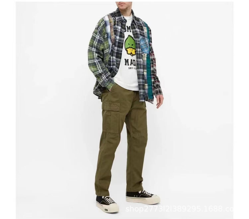 Tricou Chaopai din bumbac pur, produs nou, verde, cu desene animate, cu mânecă scurtă, la modă japoneză, de vară, unisex, casual, vrac_voghion.com