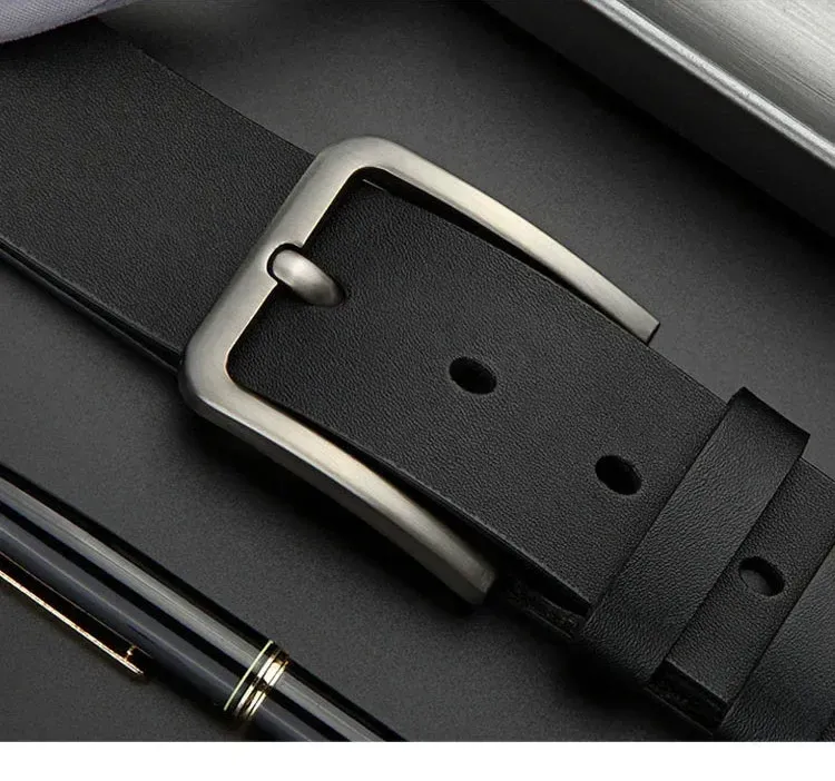 HOT New Business Leisure Men's Alloy Square Pin Buckle Male Famous Brand Designer PU Leather Jeans Belts for Men_voghion.com