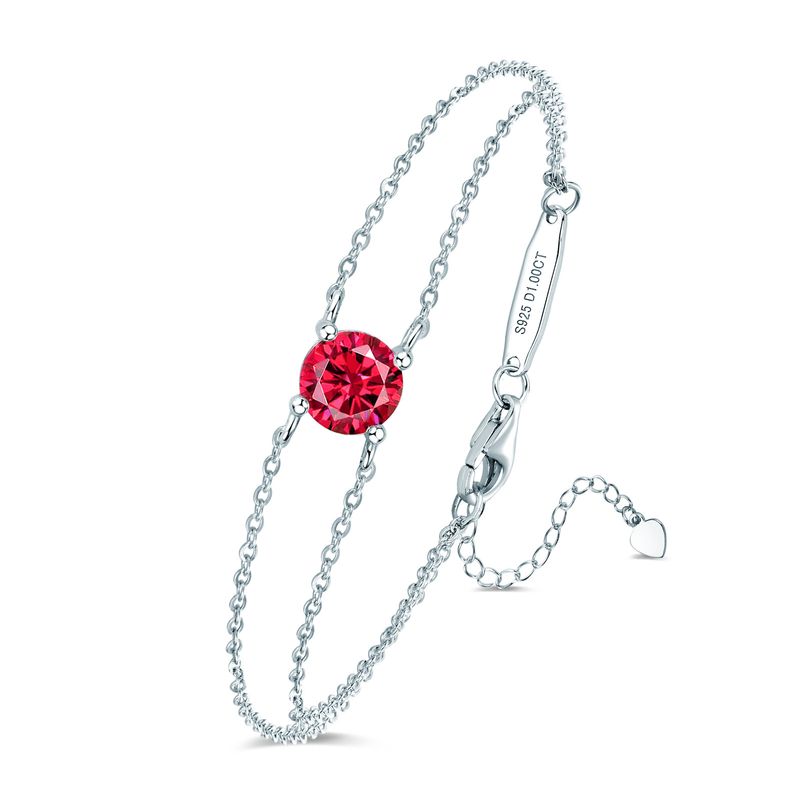 【S Pure Silver Bracelet】520 Qixi Valentine's Day For Girlfriend Or Best Friend Birthday Gift Birthstone Jewelry_voghion.com