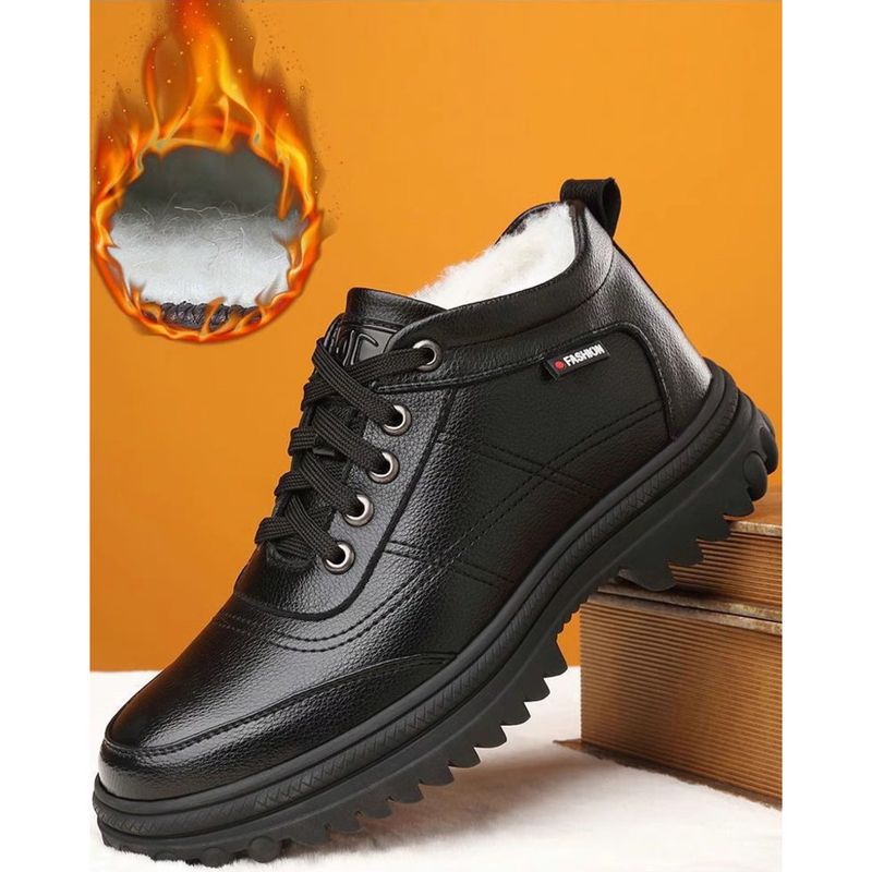 2024 Winter New Men's Fashionable Casual Velvet Warm Soft Soled Leather Shoes_voghion.com