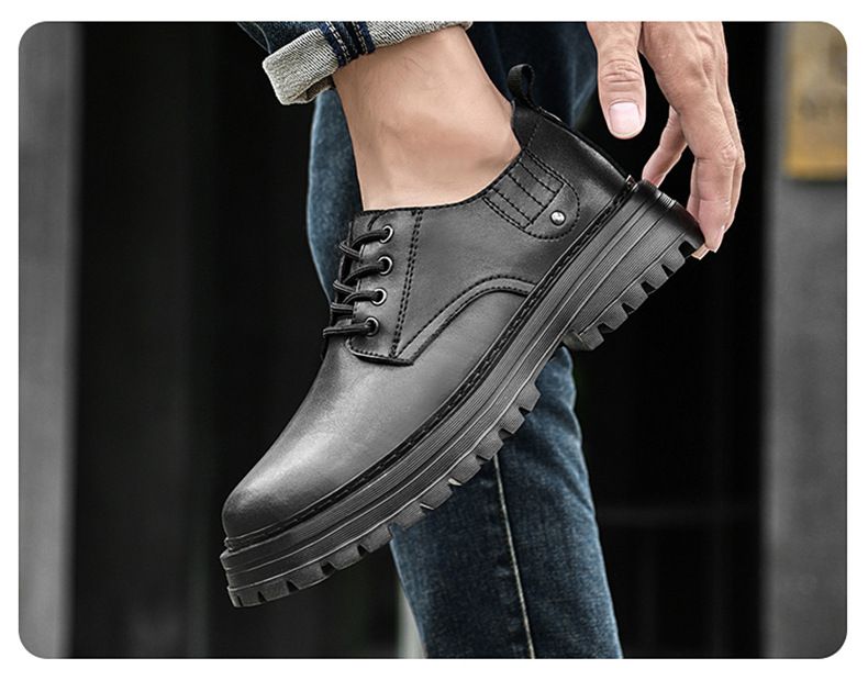Herren-Low-Top-Schuhe, Freizeitschuhe, Lederschuhe mit großem Schaft, Herrenschuhe_voghion.com