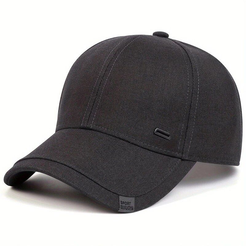 Unisex Square Silver Buckle Label Baseball Caps Frühling Herbst Outdoor Verstellbare Freizeithüte Sonnenschutzhut_voghion.com