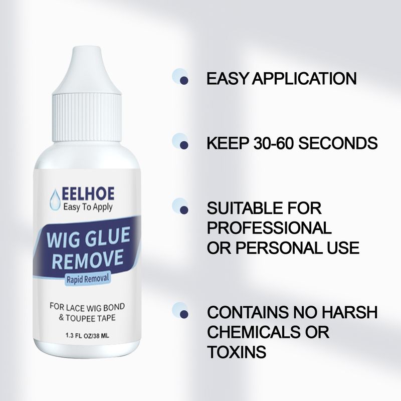 EELHOE Wig Glue Remove, Skin Invisible Liquid Glue Weave Hair Repair Quickly Remove Hair Block Glue Wig Remove Glue_voghion.com