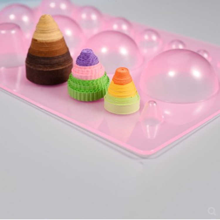 1Pcs Paper Rolling Tool 3 Rows Convex Ball Shaper Paper Diffusing Tool Flower Pot Diffuser Stencil_voghion.com
