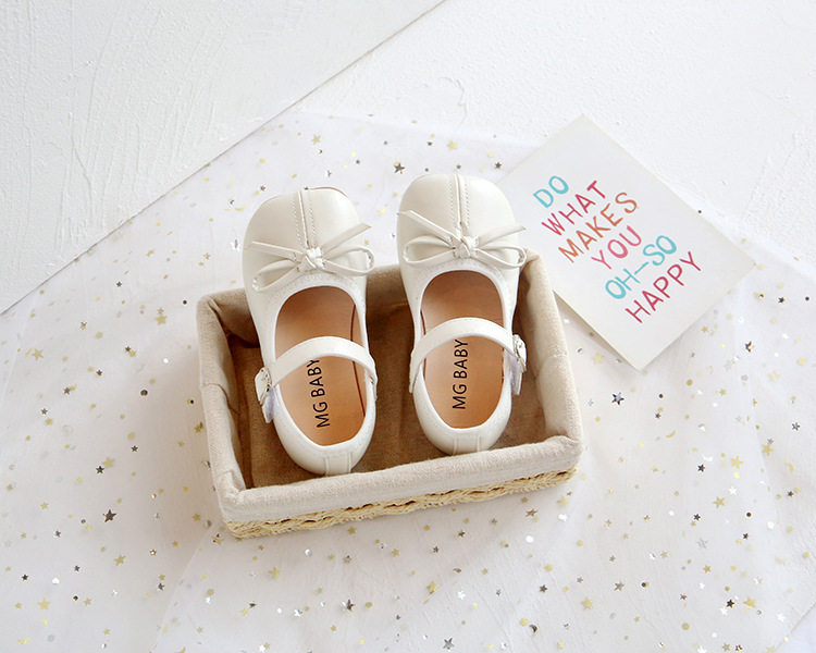 Mother&Kids Children's leather shoes small fresh girls single shoes bow baby walking shoes Soft soled little girl princess shoes children's shoes_voghion.com