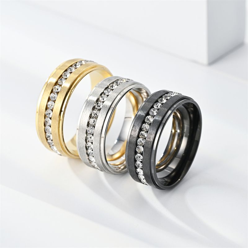 fashion new special double step matte circle diamond full diamond ring home source_voghion.com