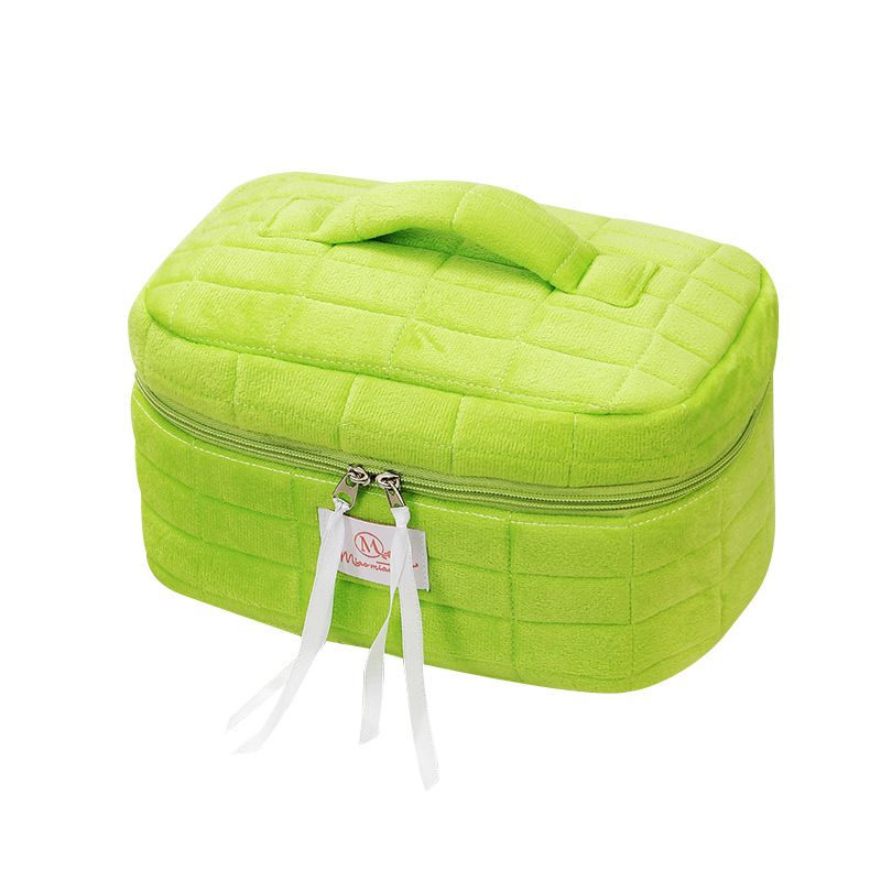 Exclusive Quilted Storage Cosmetic Bag Large Capacity High Value Solid Color Travel Fabric Quilted_voghion.com