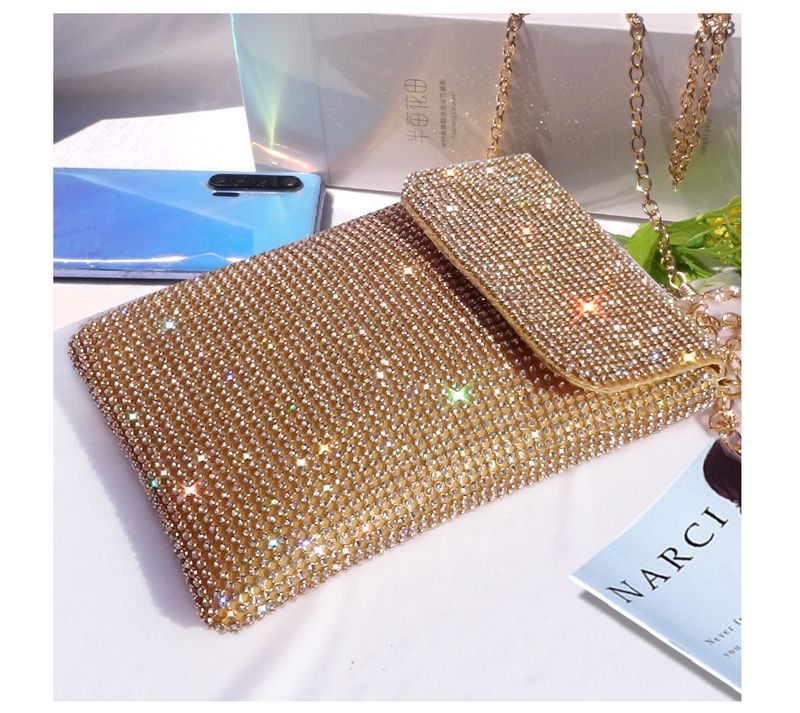 Abendtaschen Diamantbesetzte Handytasche Damen-Umhängetasche Kette Umhängetasche Advanced Sense Vertikale kleine Abendtasche_voghion.com