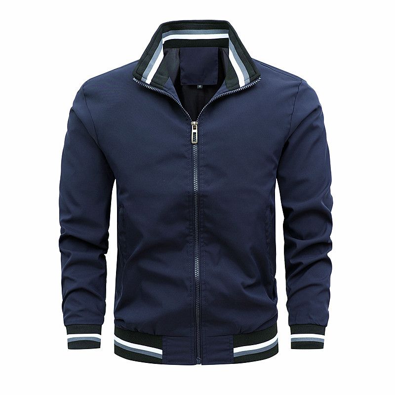 Spring And Autumn New Business Casual Jacket Zipper Trend Side Seam Pocket Youth Jacket Men_voghion.com
