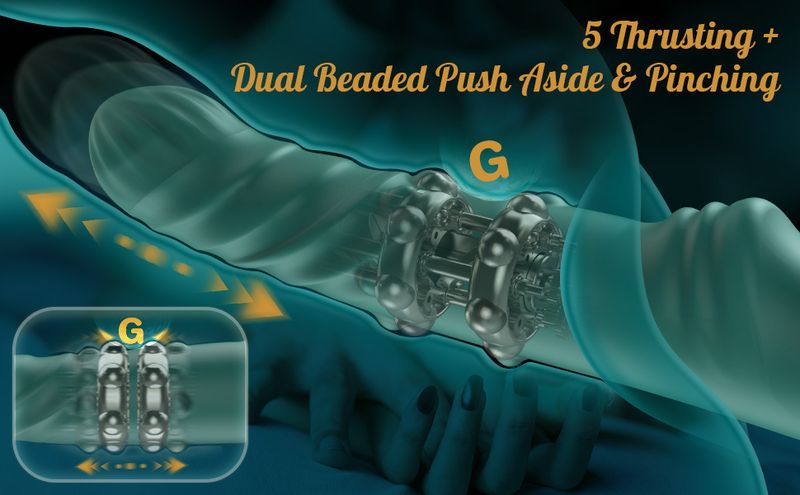 Alsi Vibrator, Two-way Bead Rolling And Retractable Vibrator, Sex Toy, Female Electric In Body Sex Toy, And Masturbator_voghion.com