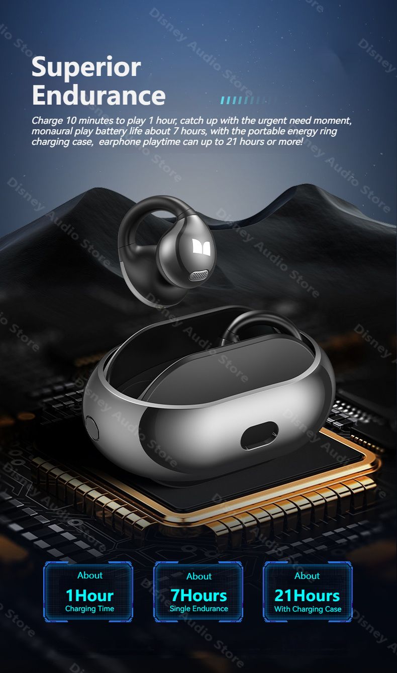 Monster Open Ear AC600 casque Conduction osseuse EarClip Bluetooth 5.4 écouteur Multi micro AI suppression du bruit écouteurs sans fil_voghion.com