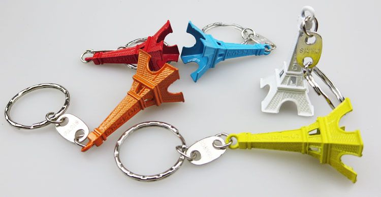 Unisex Tourist souvenirs Paris Eiffel Tower key chain Creative metal pendant business gifts_voghion.com