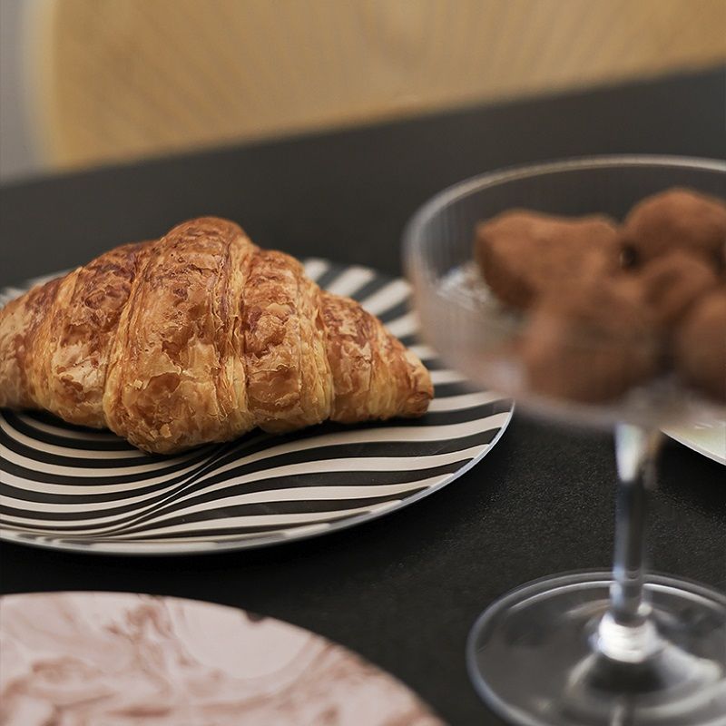 Vaisselle écologique en fibre de bambou résistante aux chutes, design de niche, assiette plate à fruits_voghion.com