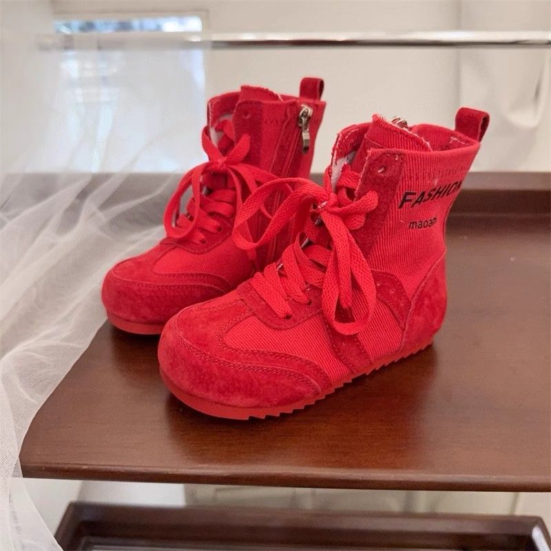 Martin im postapokalyptischen Stil für Mädchen, Herbst, neue dünne kurze Stiefel 2025, atmungsaktive Einzelstiefel, modische Canvas-Stiefel_voghion.com