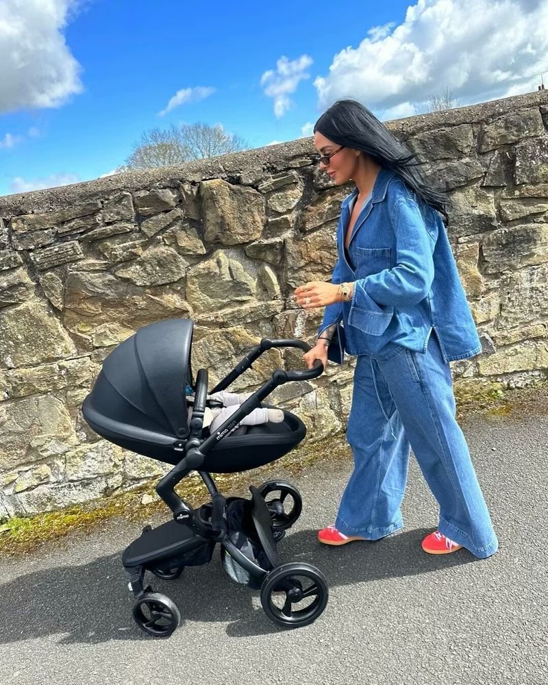 Women's Clothing Street Fashion Straight Pants Suit Tops Denim Casual Wear_voghion.com