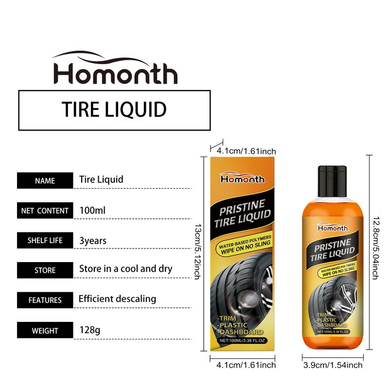 Homonth Automobile Tire Cleaner, Automobile Tire Cleaning Decontamination And Descaling New Tire Cleaning Agent_voghion.com