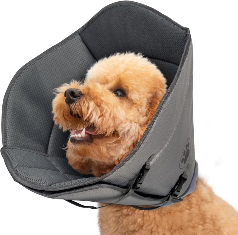 IFurffy Dog Cone For After Surgery Breathable Soft Dog Cone For Large Medium Small Size Dog, Adjustable Drawstring And Buckle Dog Recovery Collar To Stop Licking And Scratching Wound_voghion.com