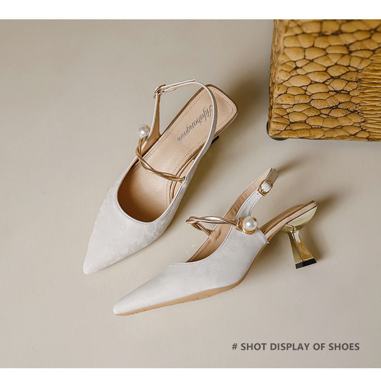 Nuove scarpe col tacco alto a punta in stile cinese da donna con tacchi sottili, strisce dritte di perle, seta, alla moda e sexy da donna_voghion.com